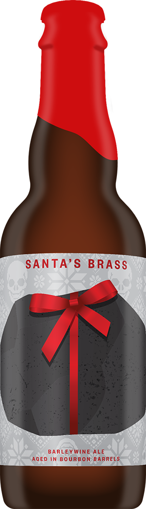 Bottle of Santa's Brass Barrel-aged Barleywine