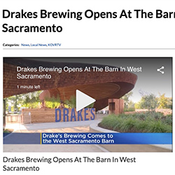 A screenshot of CBS 13's website featuring a story about Drake's BARN
