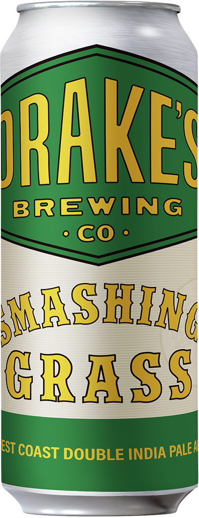 16oz. can of Smashing Grass West Coast Double IPA