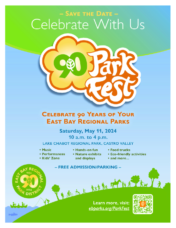 ParkFest Saturday May 11th at Lake Chabot Regional Park