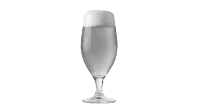 Simple line drawing of a stemmed glass filled with a beverage