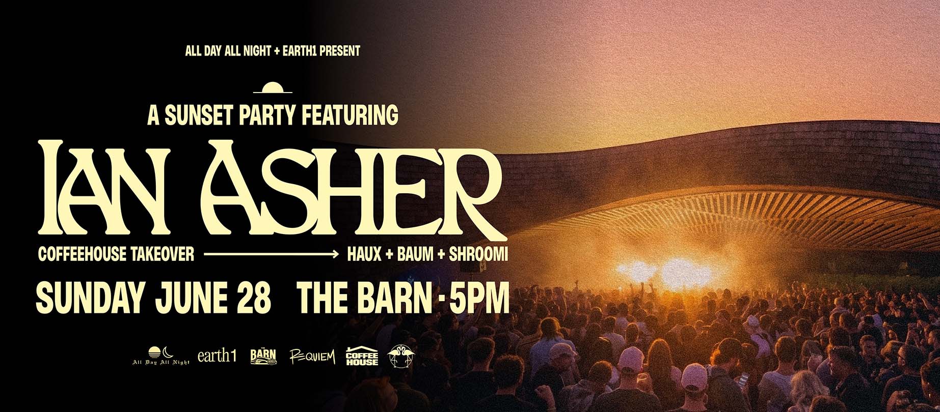 Ian Asher Sunset Party at The Barn, Sunday June 28, 5 PM