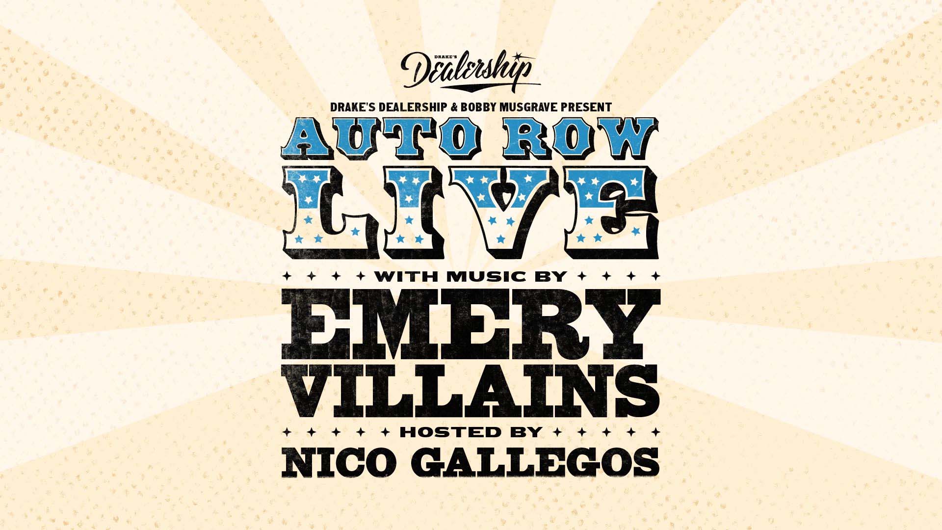 Auto Row Live with Emery Villains at Drake's Dealership