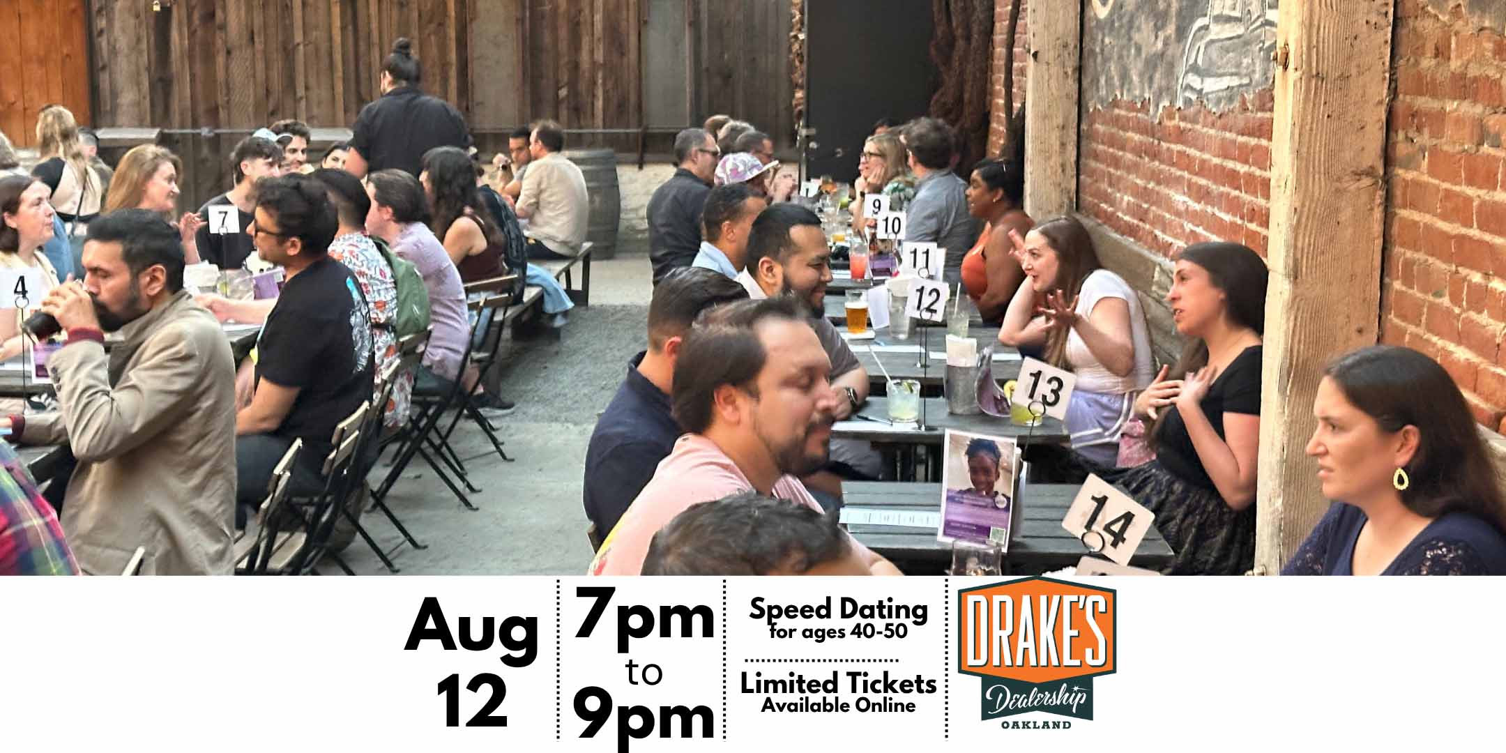 Love On Tap Speed Dating Wednesday, August 12th at Drake's Dealership