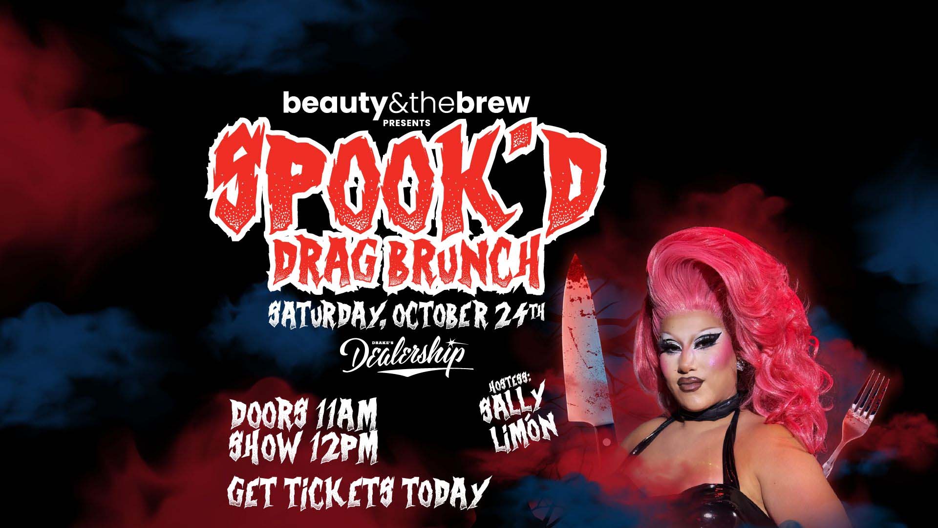 Beauty & The Brew Presents Drag Brunch Saturday, October 24th at Drake's Dealership