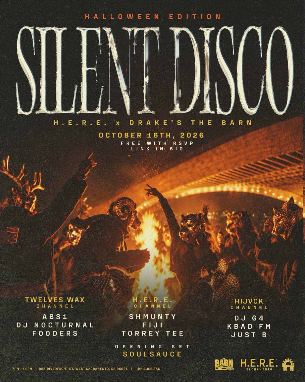 Silent Disco Friday, October 16th at Drake's: The Barn