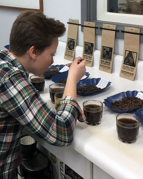 Emily-Cupping-at-Highwire---Electric-Owl---Drake's-Brewing